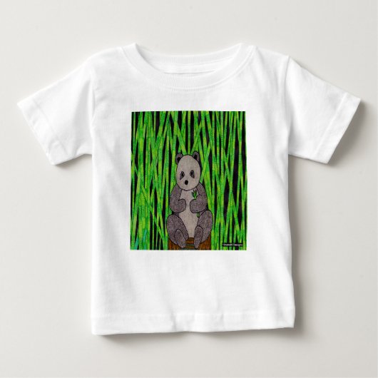 Panda (wit) - Baby T-shirt (Voorkant)