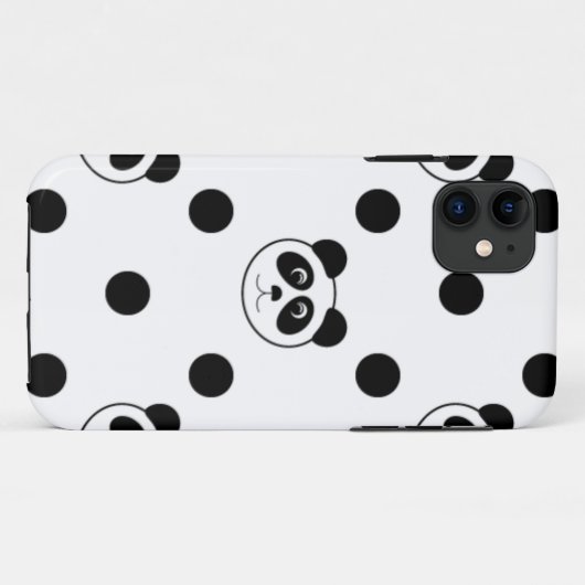 panda wit Case-Mate iPhone case (Achterkant (horizontaal))