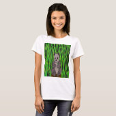 Panda (wit) - Dames Basic T-Shirt (Voorkant volledig)