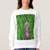 Panda (wit) - Dames sweatshirt (Voorkant)