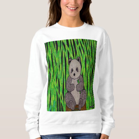 Panda (wit) - Dames sweatshirt (Voorkant)