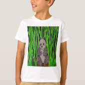 Panda (wit) - Jongens Basic T-Shirt (Voorkant)