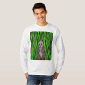 Panda (wit) - Mannen-Shirt met lange mouwen T-shirt (Voorkant volledig)