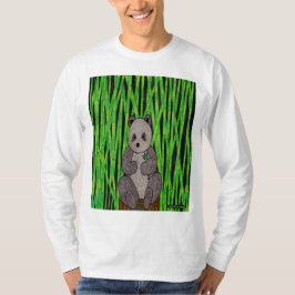 Panda (wit) - Mannen-Shirt met lange mouwen T-shirt