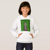 Panda (wit) - Meisjes Hoodie (Voorkant volledig)