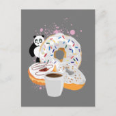 Panda & witdonuts briefkaart (Voorkant)