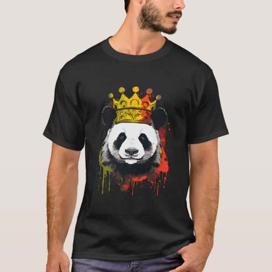 Panda With Crown T-shirt (Voorkant)