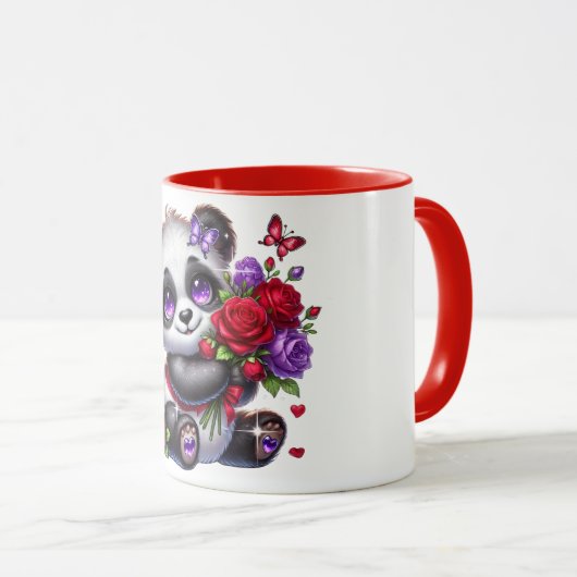 Panda with flower mug mok (Voorkant rechts)