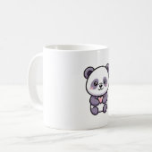 Panda with Heart – Cute Whimsical Illustration Koffiemok (Voorkant links)