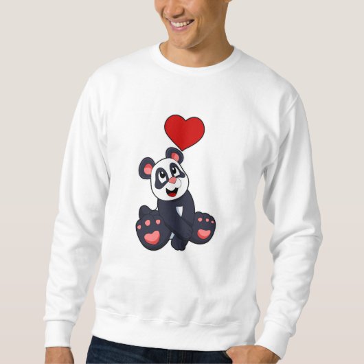 Panda with Heart Trui (Voorkant)