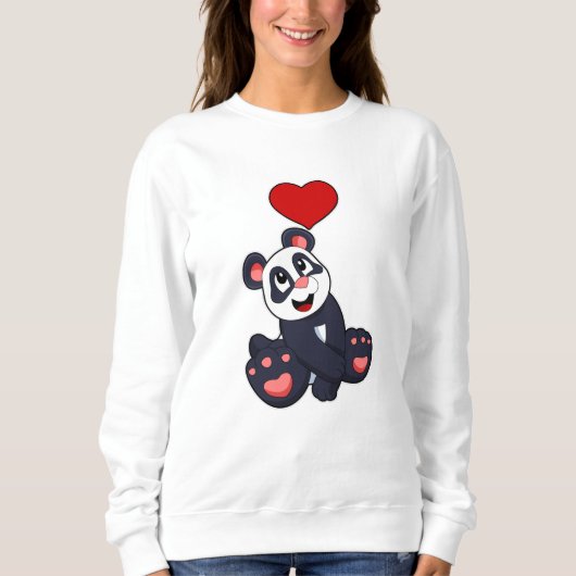 Panda with Heart Trui (Voorkant)
