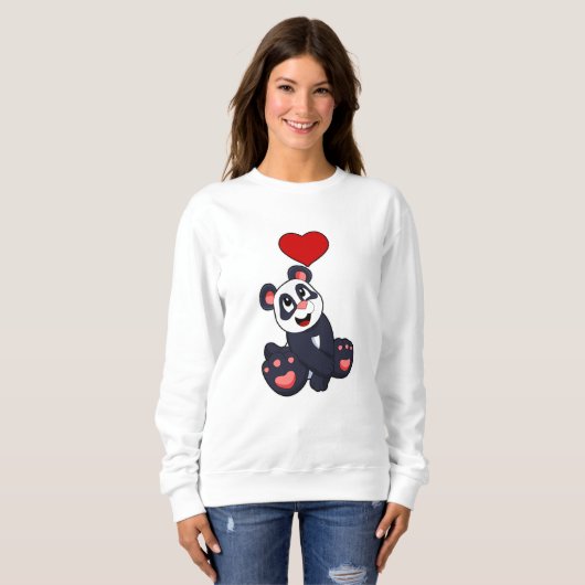 Panda with Heart Trui (Voorkant volledig)