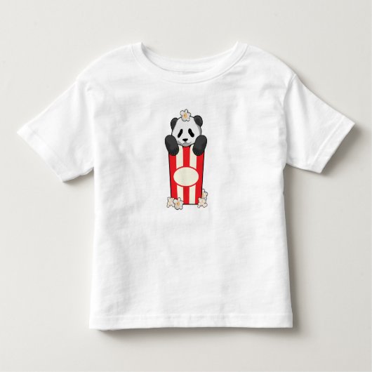 Panda with Popcorn Kinder Shirts (Voorkant)