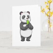 Panda with Popsicle Kaart (Gele Bloem)
