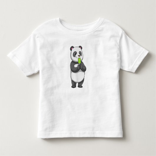 Panda with Popsicle Kinder Shirts (Voorkant)