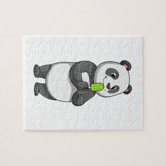 Panda with Popsicle Legpuzzel (Horizontaal)