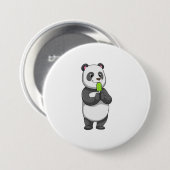 Panda with Popsicle Ronde Button 7,6 Cm (Voorkant /achterkant)