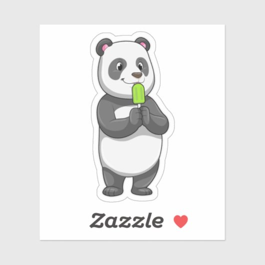 Panda with Popsicle Sticker (Vel)