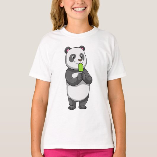 Panda with Popsicle T-shirt (Voorkant)