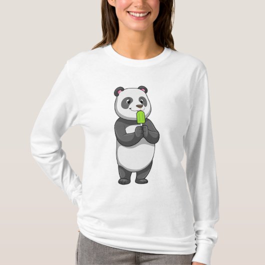 Panda with Popsicle T-shirt (Voorkant)