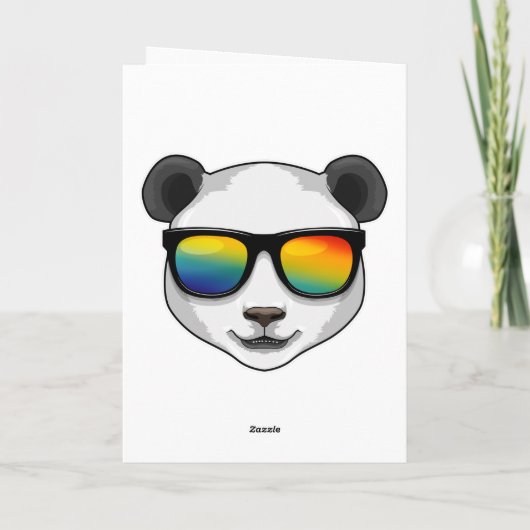 Panda with Sunglasses Kaart (Achterkant)