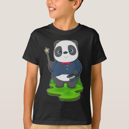 Panda Wizard toverstaf T-shirt (Voorkant)