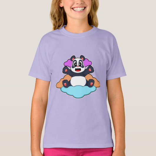 Panda Wolken T-shirt (Voorkant)