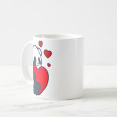 Panda Women Valentines Day Girlfriend Heart  Koffiemok (Voorkant links)