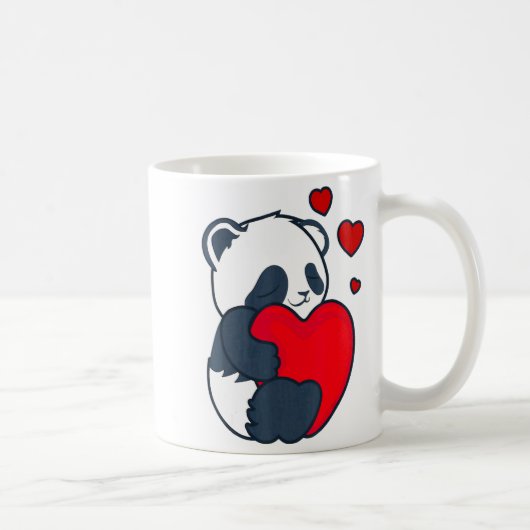 Panda Women Valentines Day Girlfriend Heart  Koffiemok (Rechts)