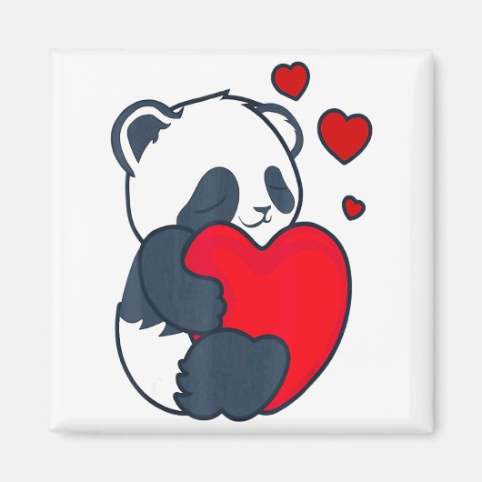 Panda Women Valentines Day Girlfriend Heart Magneet (Voorkant)