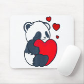 Panda Women Valentines Day Girlfriend Heart  Muismat (Met muis)