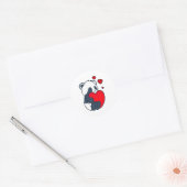 Panda Women Valentines Day Girlfriend Heart  Ronde Sticker (Envelop)