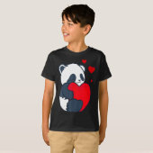Panda Women Valentines Day Girlfriend Heart T-shirt (Voorkant volledig)