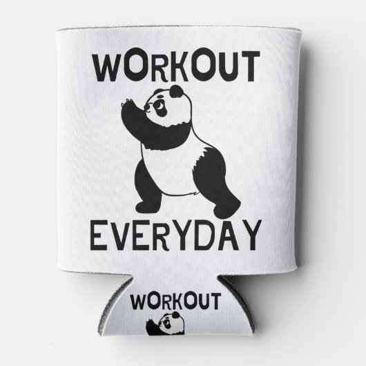 Panda Workout Gym Blikjeskoeler (Voorkant)