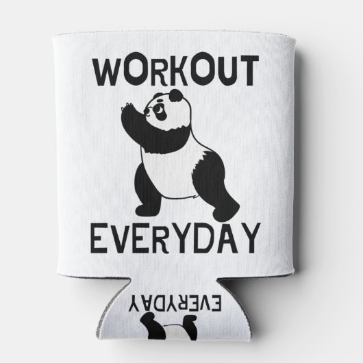 Panda Workout Gym Blikjeskoeler (Achterkant)