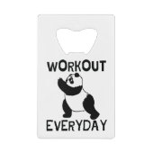 Panda Workout Gym Creditkaart Flessenopener (Voorkant)