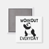 Panda Workout Gym Magneet (Voorkant / Achterkant)