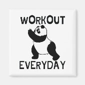 Panda Workout Gym Magneet (Voorkant)