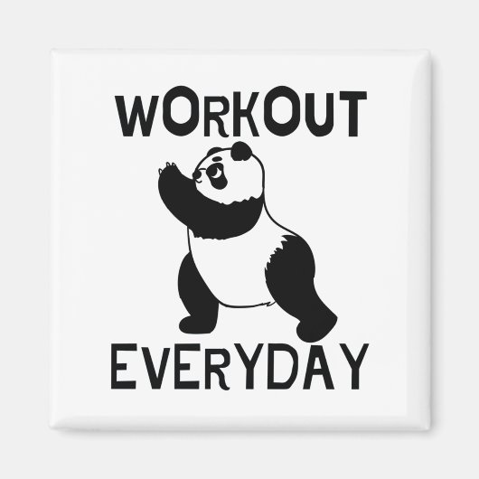 Panda Workout Gym Magneet (Voorkant)