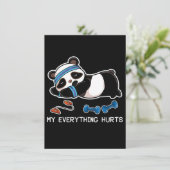 Panda Workout Gym My Alles Hurts Kaart (Staand voorkant)