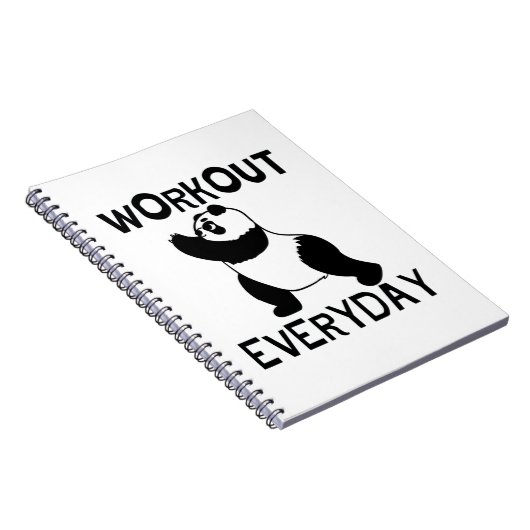 Panda Workout Gym Notitieboek (Rechterzijde)