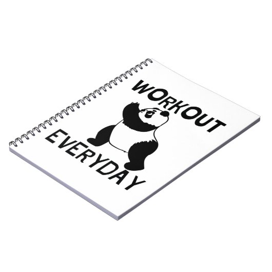 Panda Workout Gym Notitieboek (Linkerzijde)