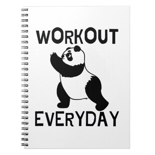 Panda Workout Gym Notitieboek (Voorkant)