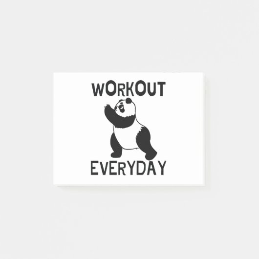 Panda Workout Gym Post-it® Notes (Voorkant)