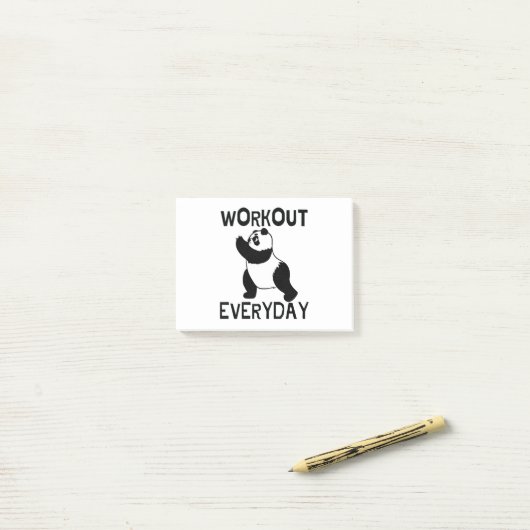 Panda Workout Gym Post-it® Notes (Op bureau)