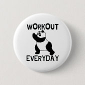 Panda Workout Gym Ronde Button 5,7 Cm (Voorkant)