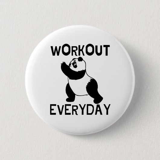 Panda Workout Gym Ronde Button 5,7 Cm (Voorkant)