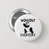 Panda Workout Gym Ronde Button 5,7 Cm (Voorkant /achterkant)