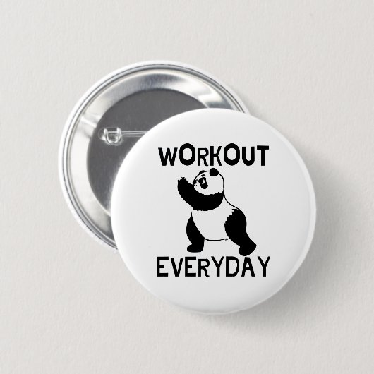 Panda Workout Gym Ronde Button 5,7 Cm (Voorkant /achterkant)