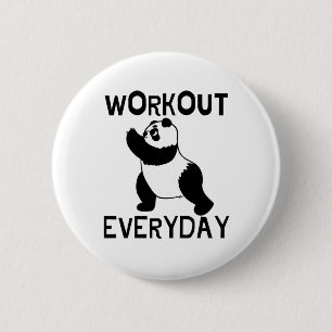 Panda Workout Gym Ronde Button 5,7 Cm